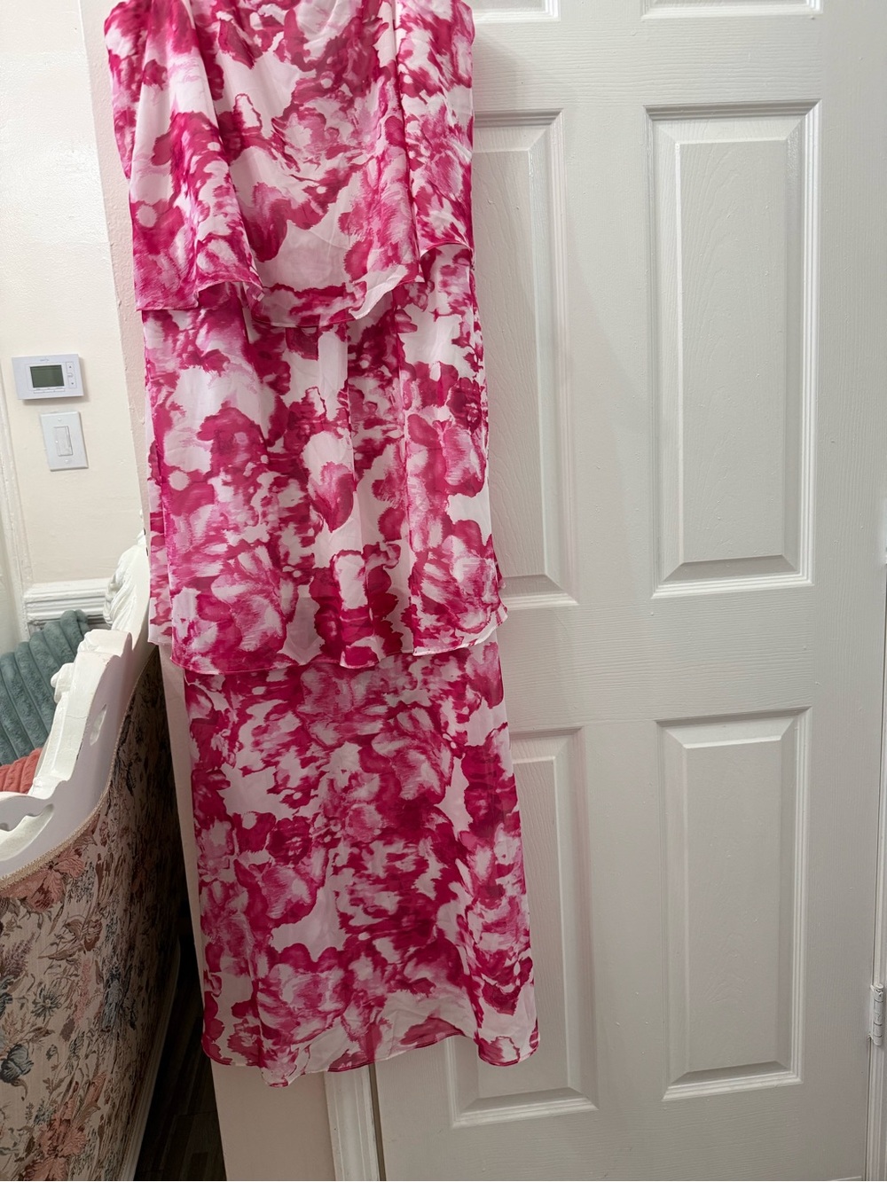 R&M Richards Pink and White Floral Maxi Dress - Picture 4 of 7